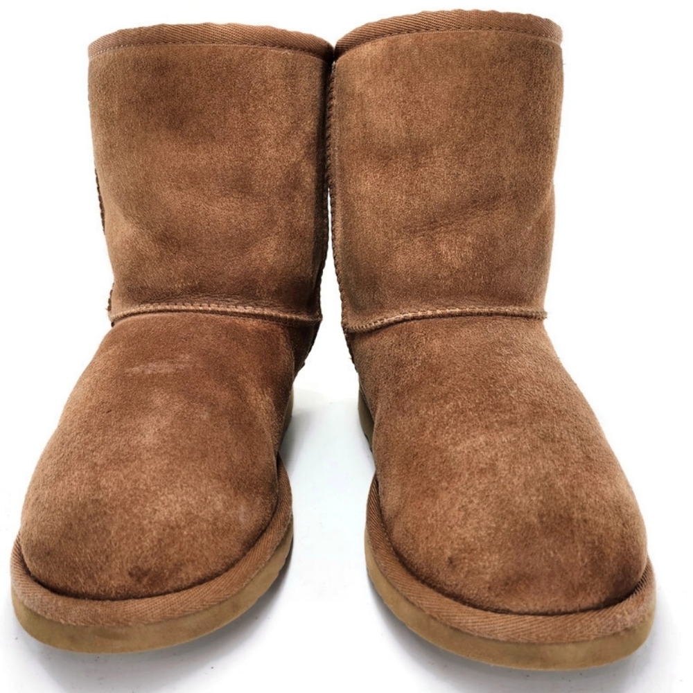 UGG Australia Classic Short Chestnut Tan Sheepskin Shearling Lined Pull-On Boots - Picture 7 of 13